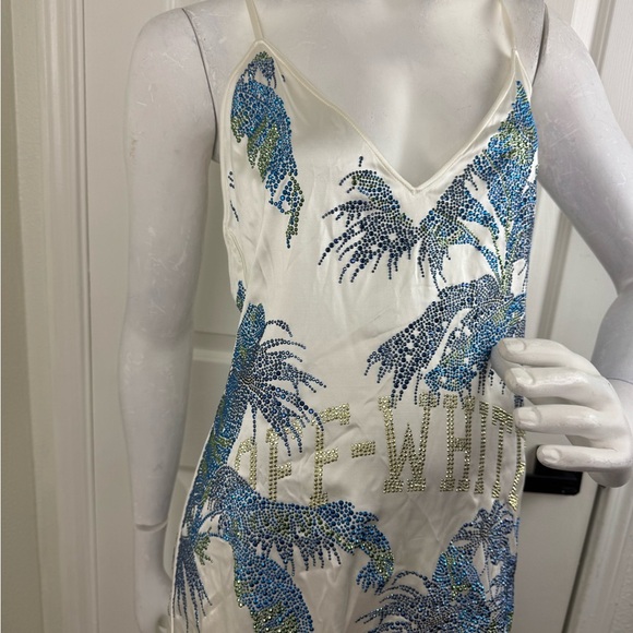 OFF-WHITE Gender Inclusive Bright Crystal Embellished slip dress size 40 - Picture 5 of 17
